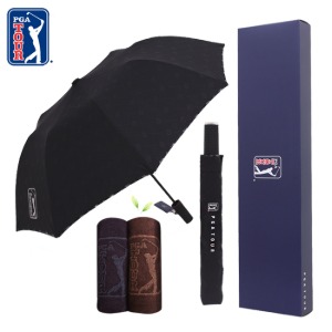 PGA 2단 자동 엠보선염+죽사 골프타올 우산선물세트